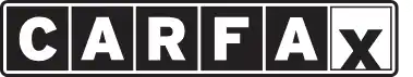 Carfax logo: the brand name displayed in white letters inside black square tiles